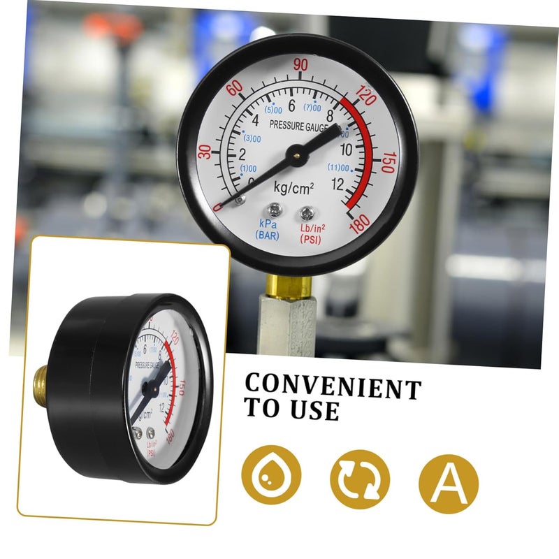 Unomor Compact Portable Air Compressor Pressure Gauge Test Accessory 0 150 PSI - Image 3