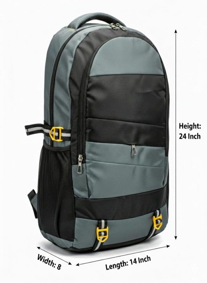 Stylbase Polyester 45L Travel Backpack Bag Rucksack for Men & Women - Expedition | Unisex Durable Lightweight & Stylish - Perfect for Travelling, Trekking, and Hiking Work (Grey) - Image 3