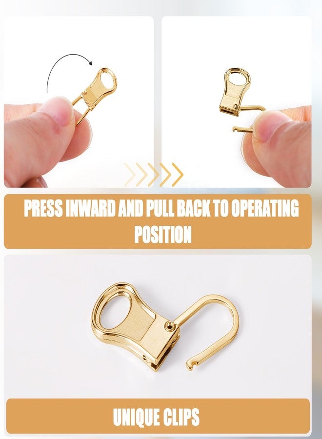 NQEUEPN 8pcs Zipper Pulls Replacement, Detachable Zipper Pullers Fixer Repair Kit Zipper Replacement Slider Zipper Pull Tab for Clothing Backpack Jackets Pants Luggage (Gold) - Image 4
