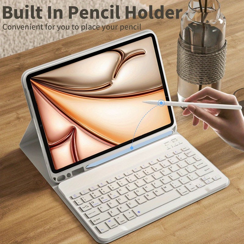 Keyboard Case Compatible With iPad Pro 11 Inch 2022 2021 2020 2018 Light Grey - Image 5