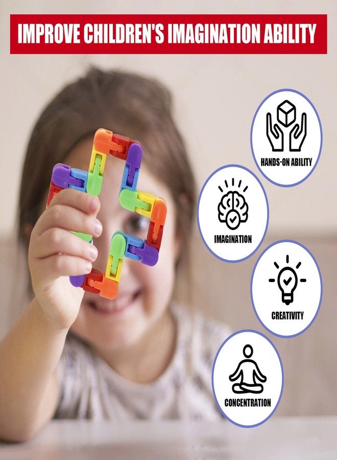 LENDOD 30 Pack Rainbow Wacky Track Toys Snap and Click Fidgets Toys - Party Favors Bulk, Finger Sensory Toy for Stress Relief, Goodie Bag Fillers, Treasure Box Toys for Classroom, Stocking Stuffers - Image 4