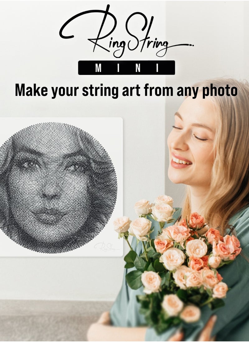RingString - RingString سلسلة فنية مخصصة من أي صورة | مجموعة حرفية مخصصة لإنشاء ديكور المنزل يدويًا، مجموعة فنية ثلاثية الأبعاد للبالغين - Image 1
