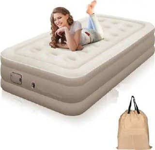 DS ENTERPRISE Single Air Bed, Inflatable Mattres With Free Electric Pump, Quick Self-Inflation/Deflation Guest Air Mattress, Blow Up Bed for Home Camping Versatile Sofa Cum Air Folding Sofa Bed–Long-Lasting (A) - Image 1