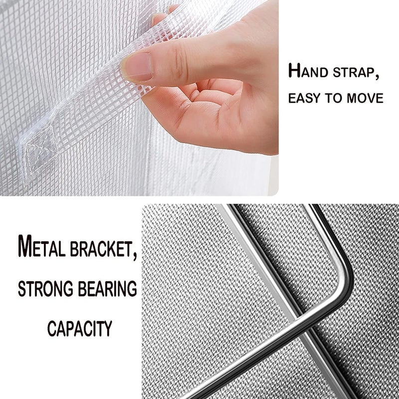 VIPREKHO VIPREKHO Foldable Transparent Under bed Storage Bag for Clothes Stackable Storage Units Boxes with Stainless Steel Frame Folding Cabinet Boxes Zipper Large Capacity 66 liter Cloth Storage Bag  - Image 5