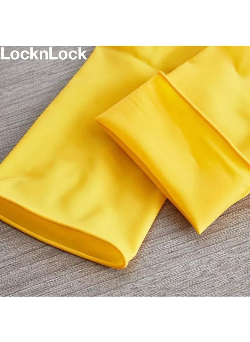 لوك اند لوك قفازات مطاطية 31 سم صغيرة صفراء - Image 4