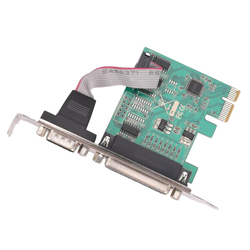 بطاقة توسيع PCI-E: مكون رقمي WCH CH382L، قناة مزدوجة الاتجاه كاملة السرعة 2.5 جيجابت في الثانية - منفذ تسلسلي ذكر RS-232 DB9، منفذ موازي أنثى IEEE 1284 DB25 لنظم ويندوز ولينكس - Image 3