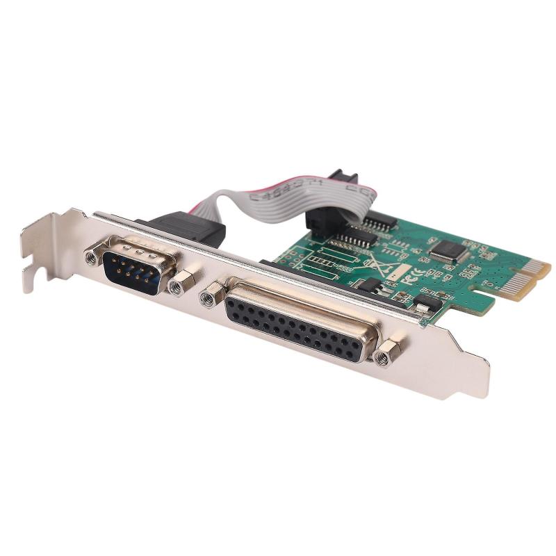 بطاقة توسيع PCI-E: مكون رقمي WCH CH382L، قناة مزدوجة الاتجاه كاملة السرعة 2.5 جيجابت في الثانية - منفذ تسلسلي ذكر RS-232 DB9، منفذ موازي أنثى IEEE 1284 DB25 لنظم ويندوز ولينكس - Image 5
