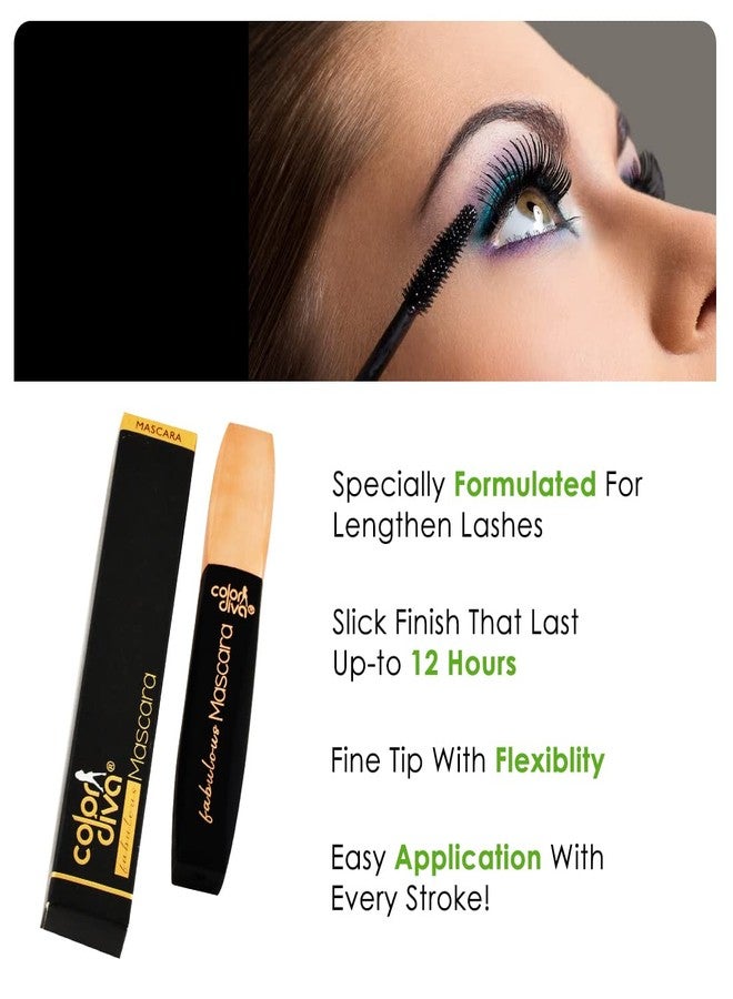 Adbeni Waterproof Volume Black Liquid Mascara 7ML | Smudge Proof Curling Mascara For Eye Makeup | Volumizing & Lengthening Mascara | Highly Pigmented - Image 2