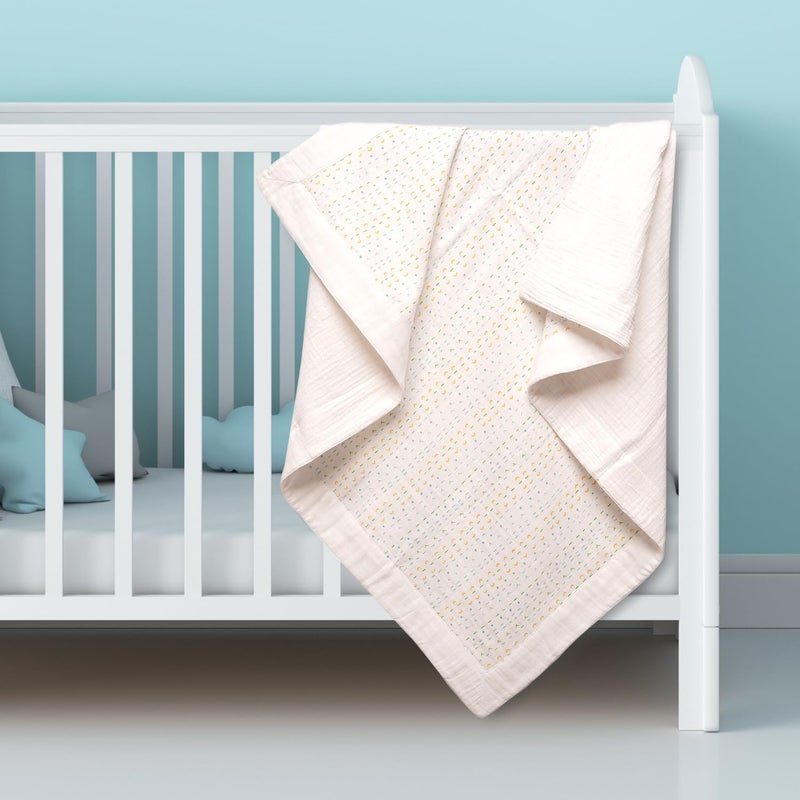 TIDY SLEEP Muslin Blanket for New Born Baby (Lines & Dots) - Image 4