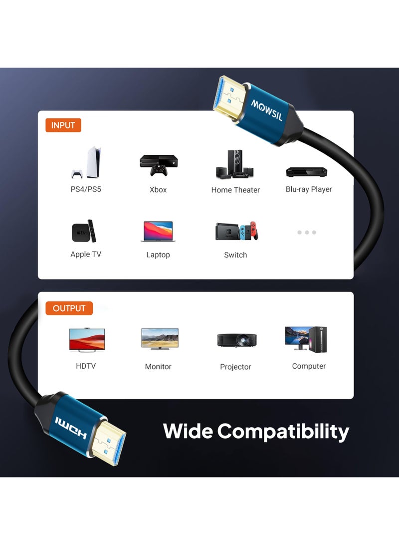 MOWSIL 4K HDMI Cable 2.0 5Mtr, 4K@60Hz HDMI 2.0 18Gbps High-Speed HDMI to HDMI Video Ultra HD 4K HDMI Compatible with MacBook Pro TV Switch Xbox PS5 PC Laptop  - Image 4