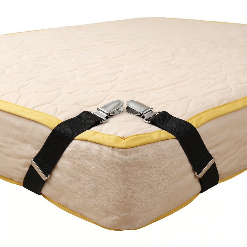 Sheet Straps Adjustable For Indoor Outdoor Use Non Slip All Purpose 4 Pack Black - Image 5