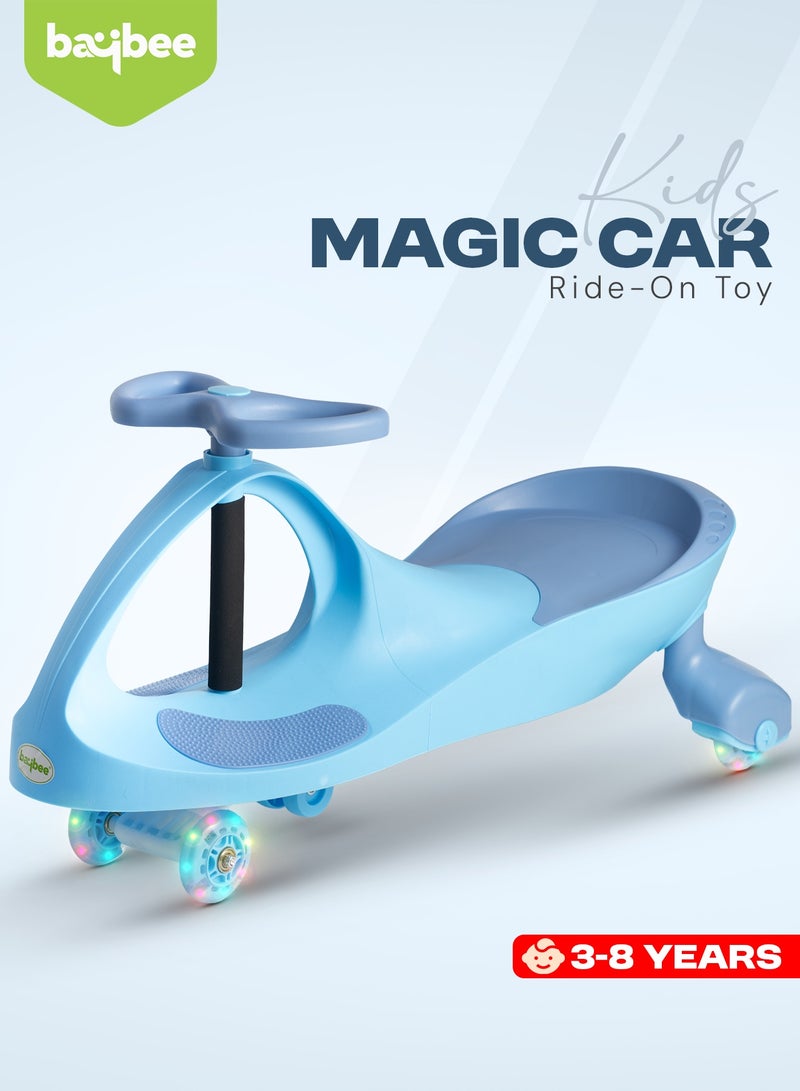 Baybee Unicorn Magic Car for Kids Push Ride On Baby Cars with Scratch Free Pu LED Wheels Push Cars Ride on Car for Kids Cars Ride on Toy Swing Cars for Kids - Image 3