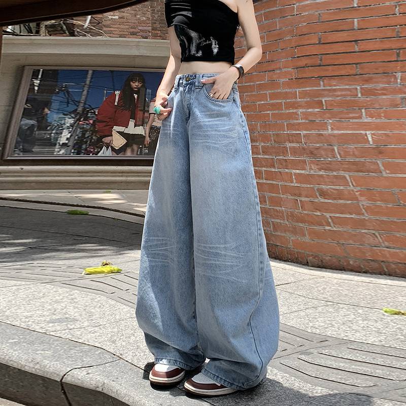 Unisex Classic Denim Jeans Loose Fit Daily Outdoor Wear - Image 1