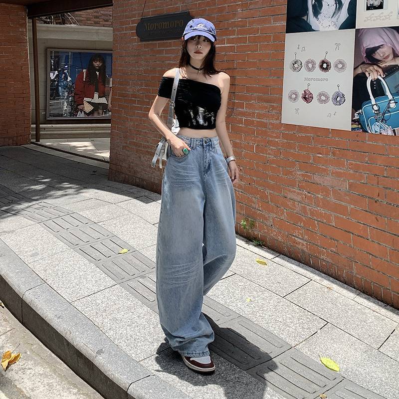 Unisex Classic Denim Jeans Loose Fit Daily Outdoor Wear - Image 4