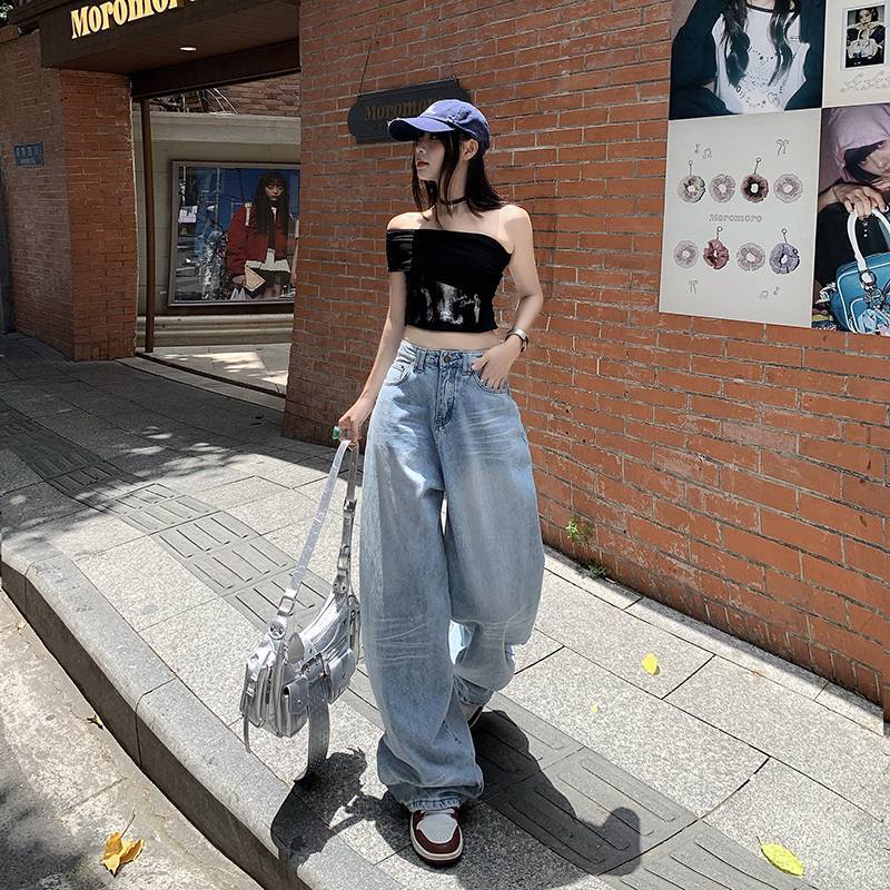 Unisex Classic Denim Jeans Loose Fit Daily Outdoor Wear - Image 5