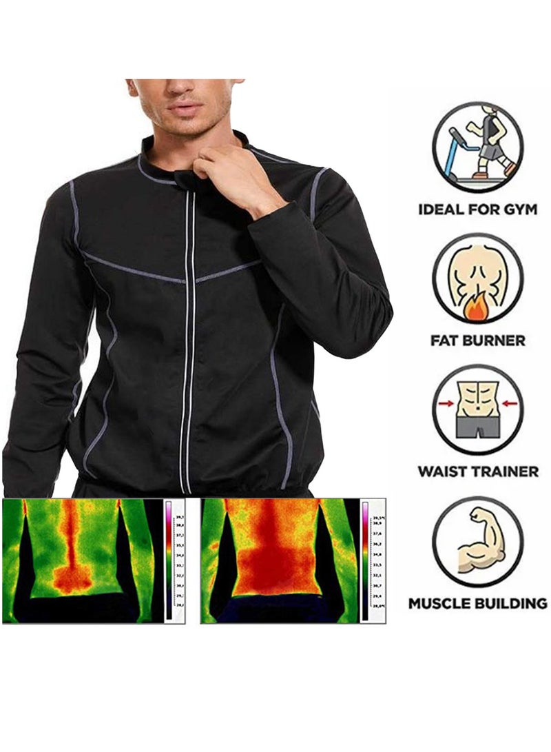 ناكسي فلاي بدلة ساونا للرجال، ملابس رياضية كاملة الجسم لشد الخصر وتشكيله أربعة في واحد، مناسبة للياقة البدنية المنزلية، وارتداء الأزياء اليومية، وفقدان الوزن، وتنعيم الدهون الزائدة، وممارسة الرياضة، والمشي لمسافات طويلة، والجري، وركوب الدراجات، والركض، والرياضة، والملاكمة، والرحلات، والمشي الليلي، والمزيد. - Image 2