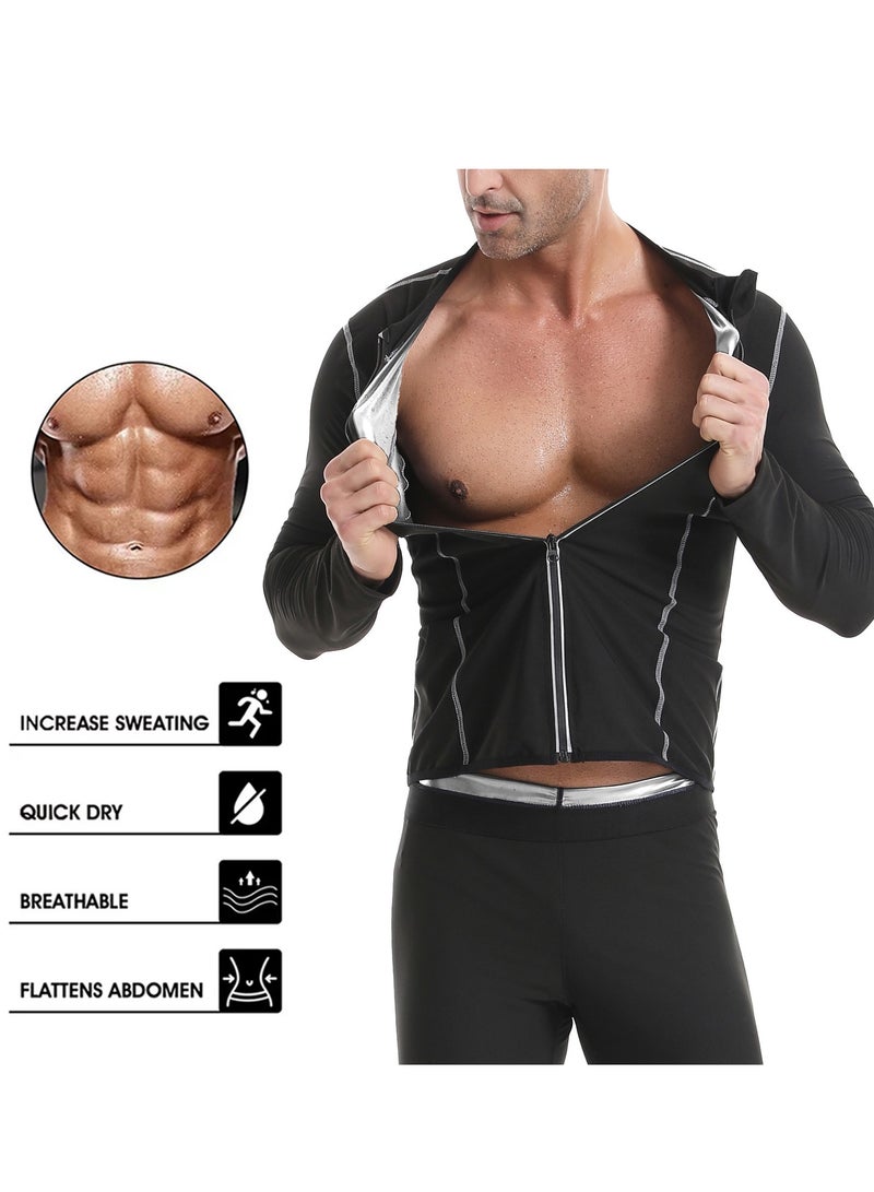 ناكسي فلاي بدلة ساونا للرجال، ملابس رياضية كاملة الجسم لشد الخصر وتشكيله أربعة في واحد، مناسبة للياقة البدنية المنزلية، وارتداء الأزياء اليومية، وفقدان الوزن، وتنعيم الدهون الزائدة، وممارسة الرياضة، والمشي لمسافات طويلة، والجري، وركوب الدراجات، والركض، والرياضة، والملاكمة، والرحلات، والمشي الليلي، والمزيد. - Image 3