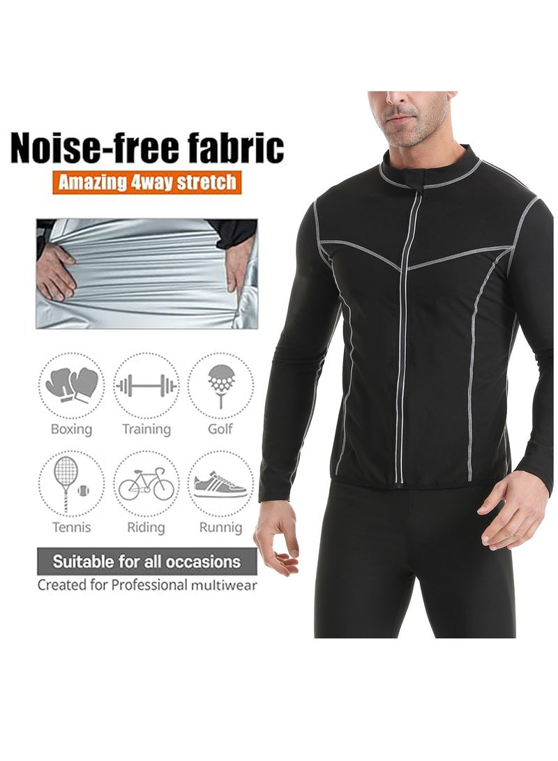 ناكسي فلاي بدلة ساونا للرجال، ملابس رياضية كاملة الجسم لشد الخصر وتشكيله أربعة في واحد، مناسبة للياقة البدنية المنزلية، وارتداء الأزياء اليومية، وفقدان الوزن، وتنعيم الدهون الزائدة، وممارسة الرياضة، والمشي لمسافات طويلة، والجري، وركوب الدراجات، والركض، والرياضة، والملاكمة، والرحلات، والمشي الليلي، والمزيد. - Image 4