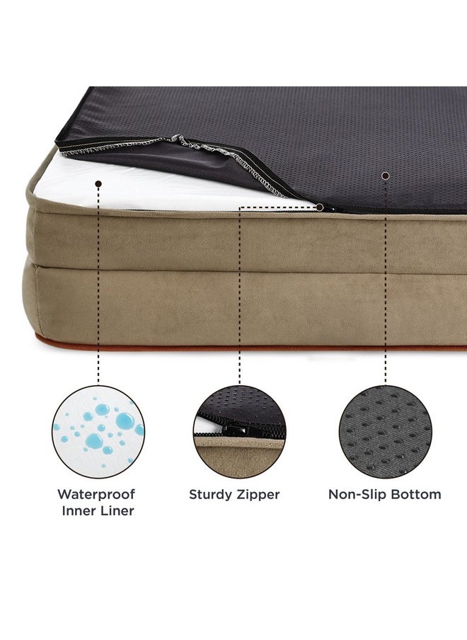 Bedsure Orthopedic Dog Bed for Medium Dogs - Waterproof Dog Sofa Beds Medium, Supportive Foam Pet Couch Bed with Removable Washable Cover, Waterproof Lining and Nonskid Bottom, Hazel - pzsku/Z23F7D374B0CC48849BF4Z/45/_/1736426648/ecabea31-2998-4b84-bb6e-4c73c0e8c43e