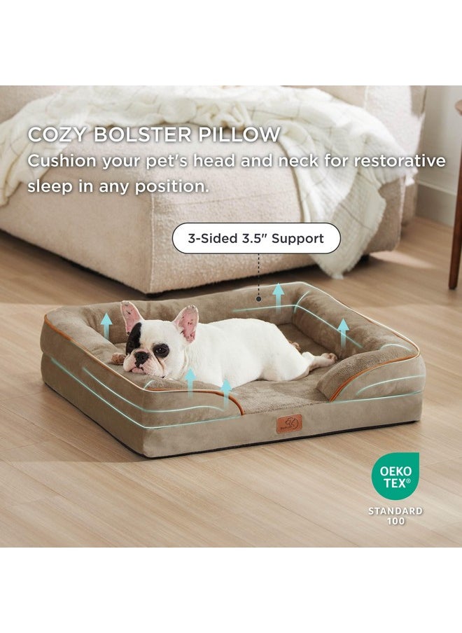 Bedsure Orthopedic Dog Bed for Medium Dogs - Waterproof Dog Sofa Beds Medium, Supportive Foam Pet Couch Bed with Removable Washable Cover, Waterproof Lining and Nonskid Bottom, Hazel - pzsku/Z23F7D374B0CC48849BF4Z/45/_/1736426672/071dbbd3-bde9-4cf6-aa7a-71afd1e6fc6a