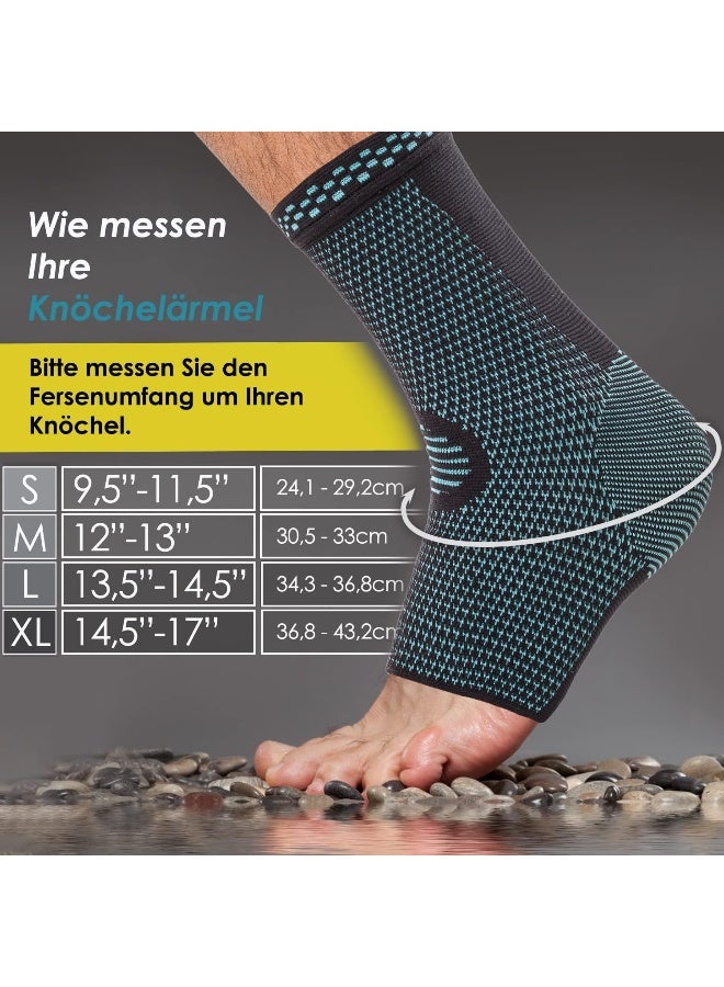 POWERLIX POWERLIX Ankle Brace Compression Support Sleeve (Pair) for Injury Recovery, Joint Pain and More. Plantar Fasciitis Foot Socks with Arch Support, Eases Swelling, Heel Spurs, Achilles Tendon  - Image 4