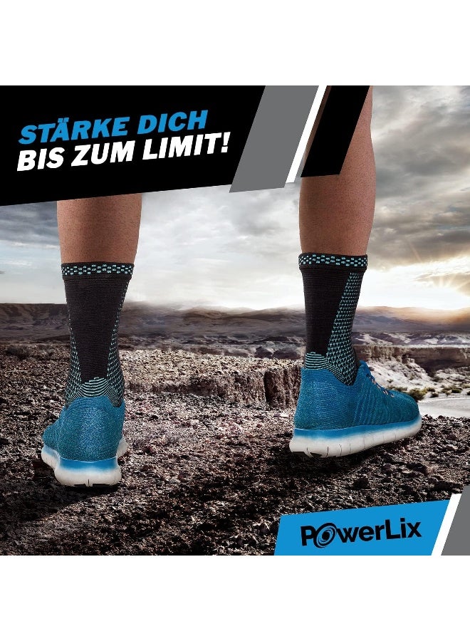 POWERLIX POWERLIX Ankle Brace Compression Support Sleeve (Pair) for Injury Recovery, Joint Pain and More. Plantar Fasciitis Foot Socks with Arch Support, Eases Swelling, Heel Spurs, Achilles Tendon  - Image 2
