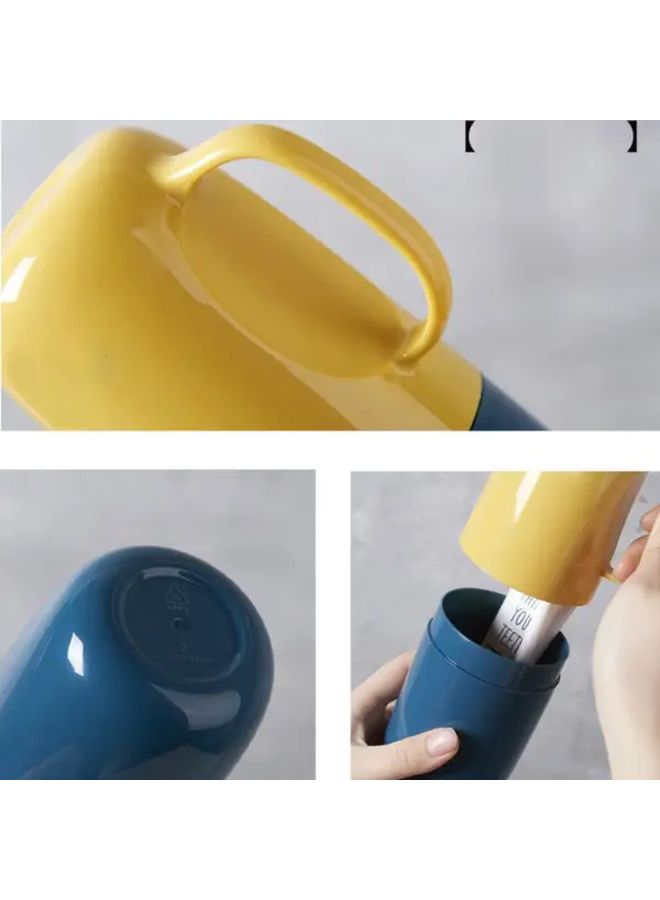 Blue Travel Toothbrush Case Portable Toothpaste Holder Mouthwash Cup for Business Travel School Camping Bathroom Accessories - Image 2