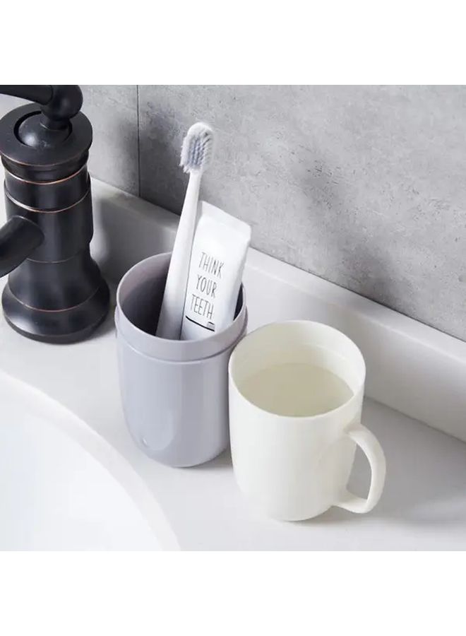 Blue Travel Toothbrush Case Portable Toothpaste Holder Mouthwash Cup for Business Travel School Camping Bathroom Accessories - Image 5