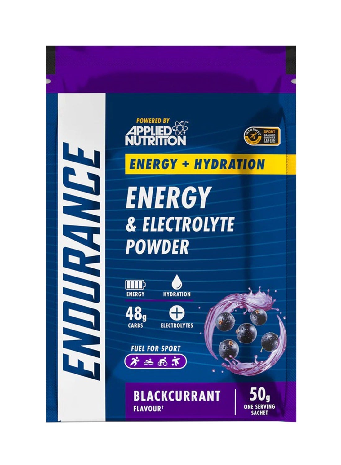 Applied Nutrition Energy Electrolyte Powder Blackcurrant Flavour 50 G ...