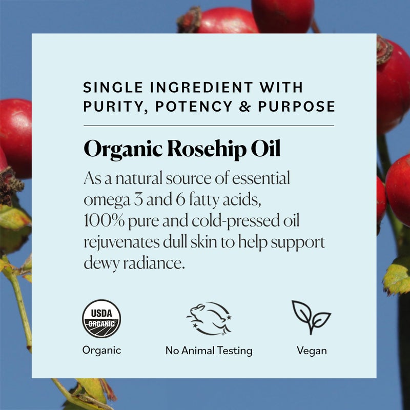 Sky Organics Organic Rosehip Oil (1oz) Cold-Pressed Rosehip Seed Oil, Anti-aging Face Oil, Antioxidant Face Oil, 100% Pure Anti-Aging Rosehip Seed Oil for Radiant Skin, Hair and Acne - Image 5