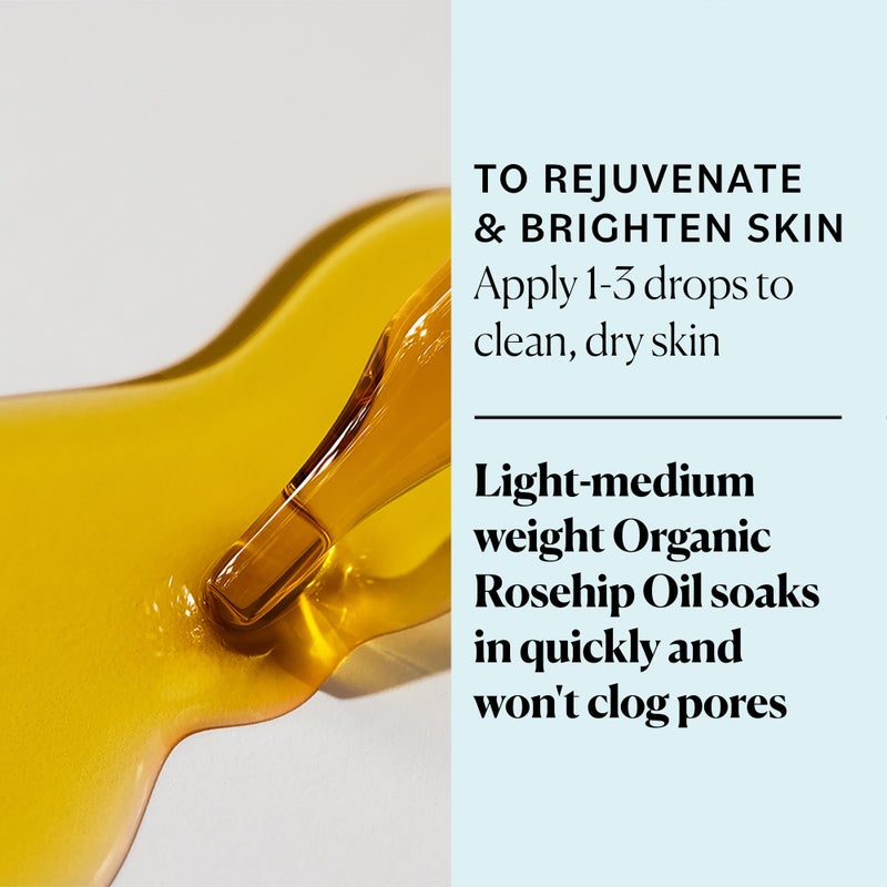 Sky Organics Organic Rosehip Oil (1oz) Cold-Pressed Rosehip Seed Oil, Anti-aging Face Oil, Antioxidant Face Oil, 100% Pure Anti-Aging Rosehip Seed Oil for Radiant Skin, Hair and Acne - Image 3