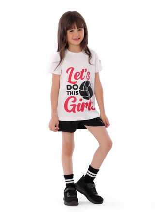 Girls' White Volleyball T-shirt – Breathable, Comfortable Design - pzsku/Z23F8018DF621453DE9B5Z/45/_/1740130952/23c85d02-f443-4872-973b-686e26587de8