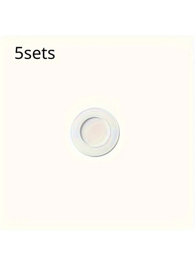 5 مجموعات من حامل جهاز التحكم عن بعد المغناطيسي المثبت على الحائط بدون حفر سهل التثبيت وخطافات التخزين - Image 1