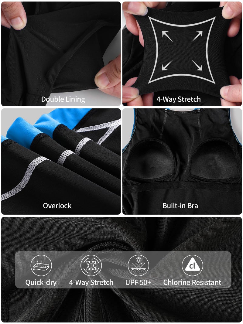 ATTRACO One Piece Swimming Suits for Women Sports Swimsuit Tummy Control Bathing Suits - Image 5
