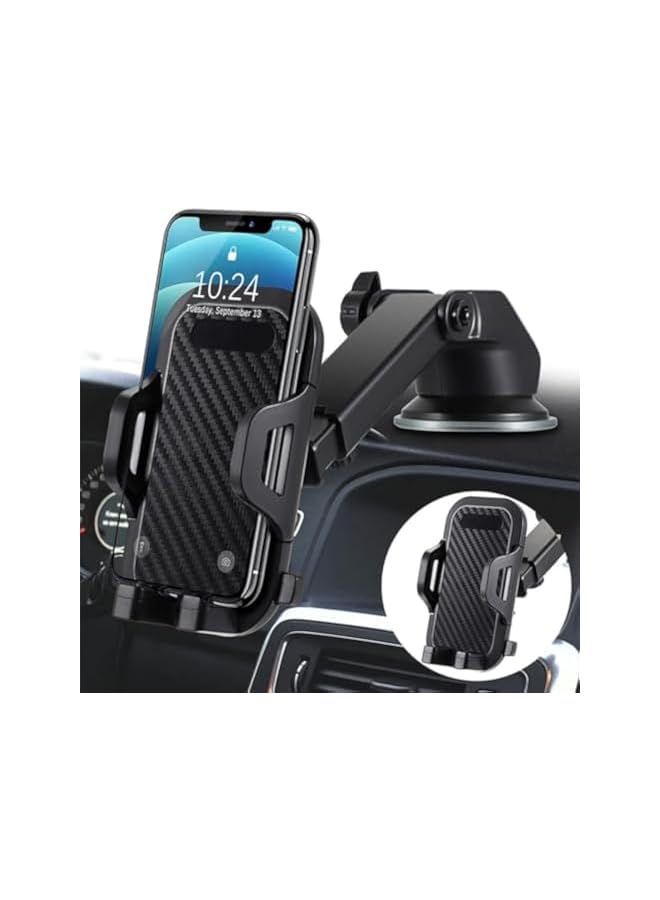 S-TOP Car Phone Mount, Long Arm Universal Phone Holder, Hands Free Cell Phone Holder, Air Vent Cell Phone Car Mount, for Car Dashboard Windshield Air Vent, Thick Case & Big Phones Friendly - Image 2