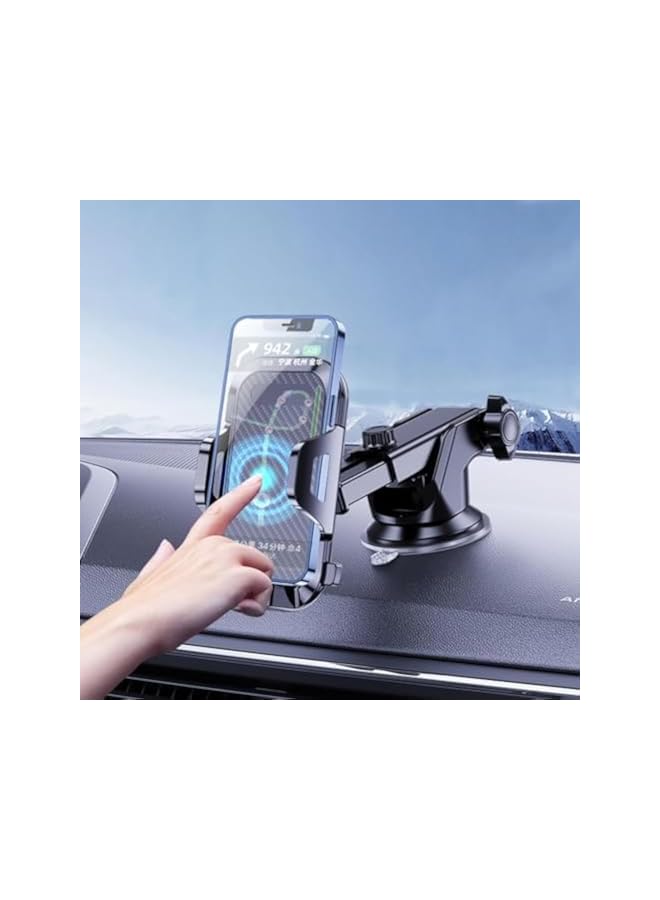 S-TOP Car Phone Mount, Long Arm Universal Phone Holder, Hands Free Cell Phone Holder, Air Vent Cell Phone Car Mount, for Car Dashboard Windshield Air Vent, Thick Case & Big Phones Friendly - Image 3