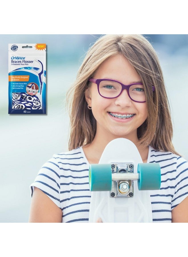 Orvance Braces Flosser - Designed For Braces For An Easy & Effective Clean, Ultra Strong Floss - 40 Count (Pack Of 2) - Image 5