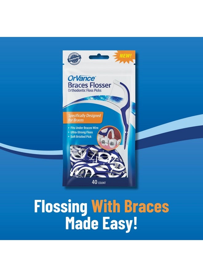 Orvance Braces Flosser - Designed For Braces For An Easy & Effective Clean, Ultra Strong Floss - 40 Count (Pack Of 2) - Image 2