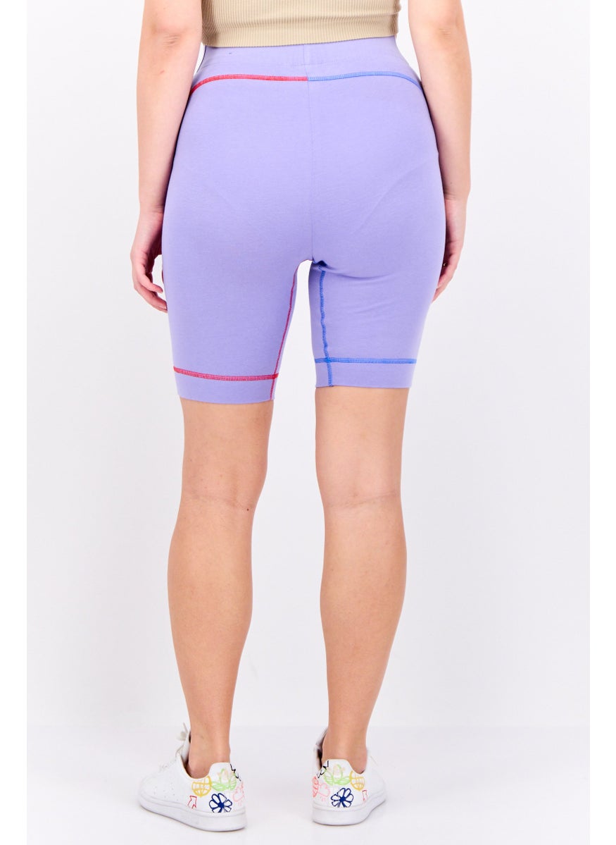 adidas Originals Women Sportswear Fit Training Shorts, Lavender  - Image 3