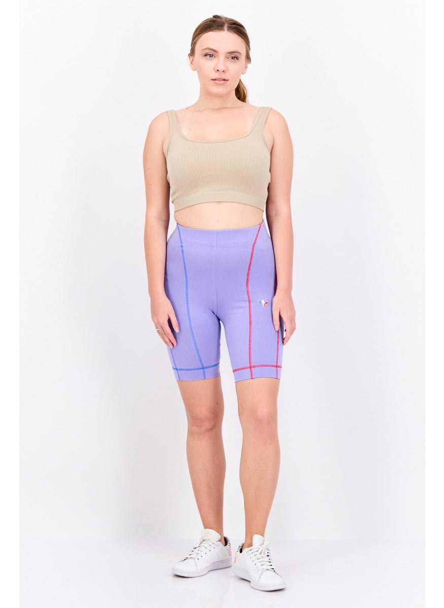 adidas Originals Women Sportswear Fit Training Shorts, Lavender  - Image 4