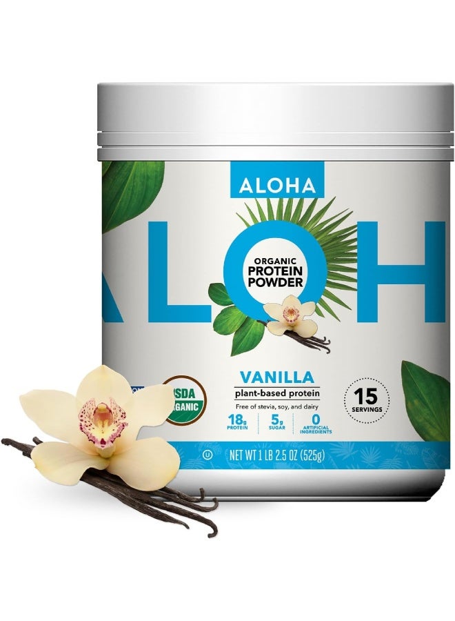 ALOHA Plant-Based Protein Powder | Organic Vanilla Keto Friendly Vegan Protein with MCT Oil - Image 1