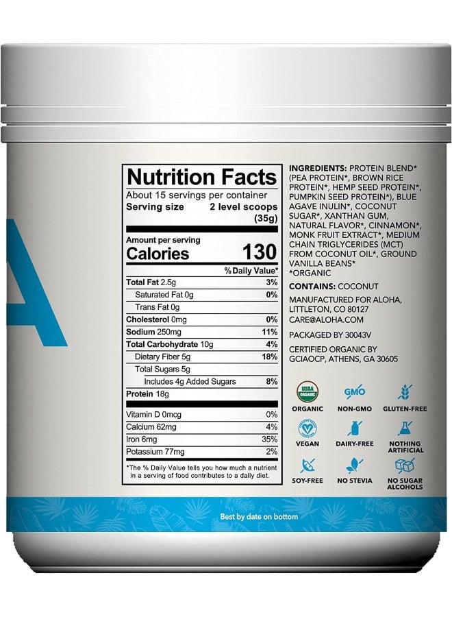 ALOHA Plant-Based Protein Powder | Organic Vanilla Keto Friendly Vegan Protein with MCT Oil - Image 4