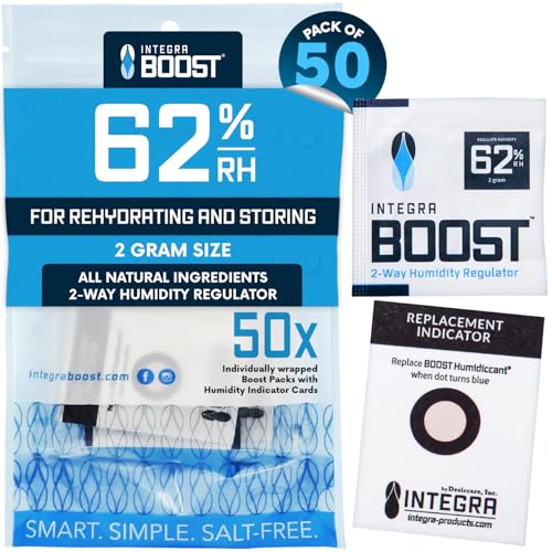 Integra Boost 2Way Humidity Control Pack Patented Technology for Humidity Control Preserve Flavor Maintain 62 RH Moisture Absorber for Herbs Spices More 2 Gram Pack of 50 - Image 2
