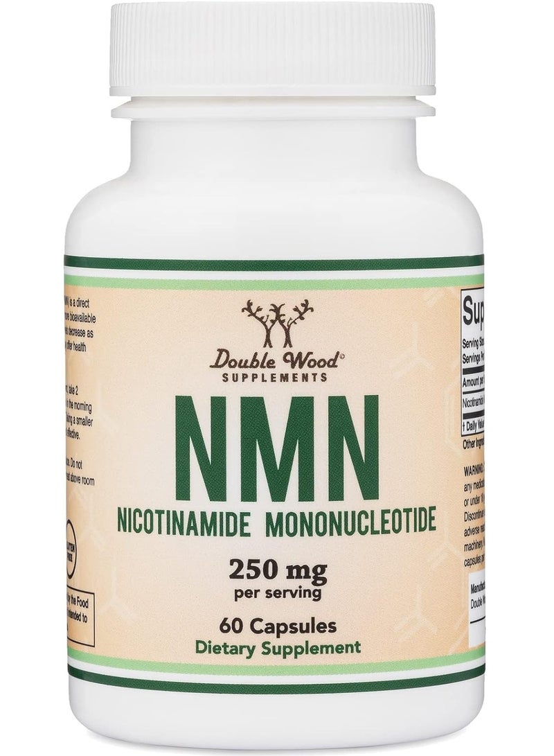 Double Wood Supplements NMN (Nicotinamide Mononucleotide) 250mg - 60 Capsules - Image 1