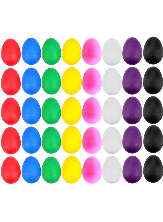 EVNEED 40 Pcs Plastic Egg Shakers Set Percussion Musical Egg Maracas Kids Toys With 8 Colors For Child Toys Music Learning Diy Paintingeaster Eggsegg Shakers Musical Instruments - Image 2