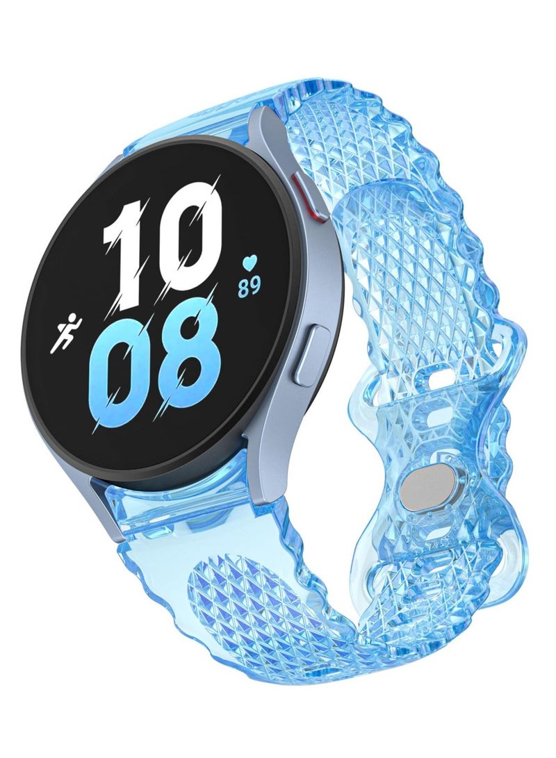 Excefore No Gap Transparent Hard TPU Strap Replacement, Compatible for Samsung Watch Bands, Galaxy Active 2 Band, Band Compatible with Samsung Galaxy Watch Bands 40mm 44mm, 4 Pcs - Image 5