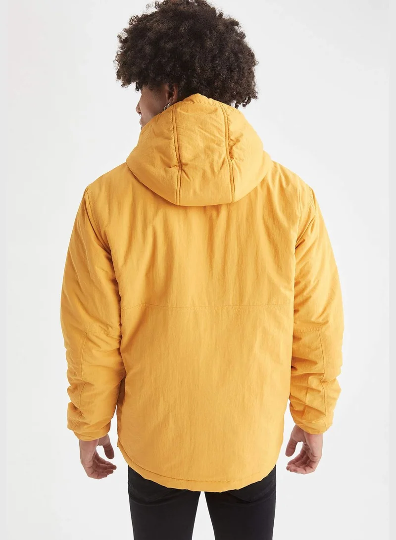 DeFacto Long Sleeve Hooded Sweatshirt with Kangaroo Pockets
