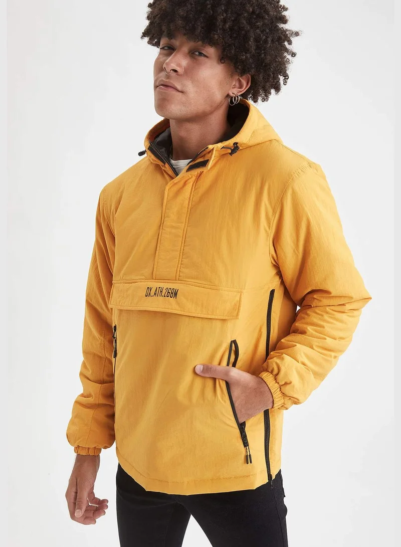 DeFacto Long Sleeve Hooded Sweatshirt with Kangaroo Pockets