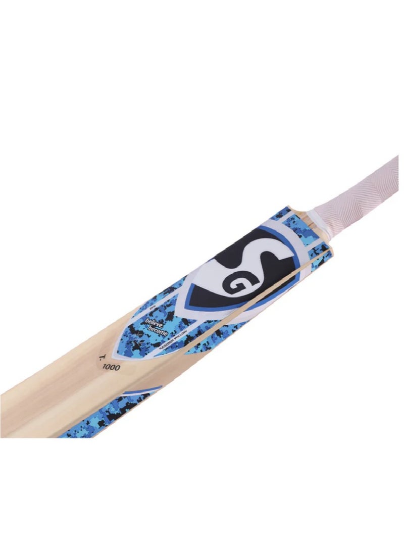 SG Kashmir Willow Cricket Bat T-1000 | Lightweight Durable Tennis Ball Bat | Full Size Cricket Bat for Power Hitting | Strong Blade, Comfortable Grip, Ideal for Adults & Kids Tennis Ball Cricket - Image 3