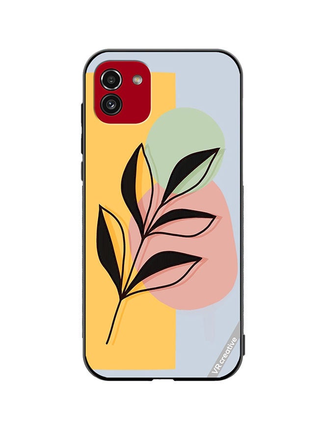 VR CREATIVE Protective Case Cover For Samsung Galaxy A03 Abstract Shapes And Floral Design Multicolour - Image 1